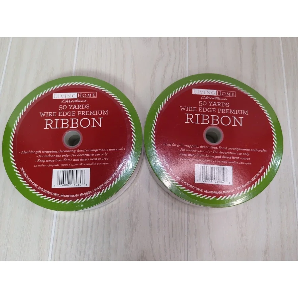 Living Home Christmas silver‎ wire edge 1.5